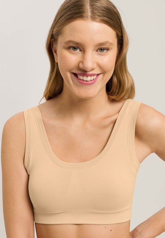 The Touch Feeling-Croptop Padded By Hanro in Beige