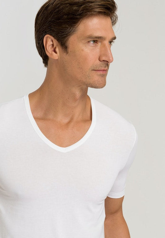 The Natural Function-S/Slv Shirt V-Neck By Hanro in White