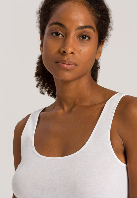 The Cotton Seamless-Tank Top By HANRO in White