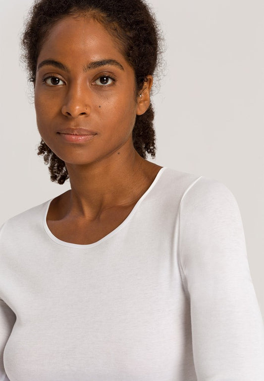 The Cotton Seamless-L/Slv Shirt By Hanro in White
