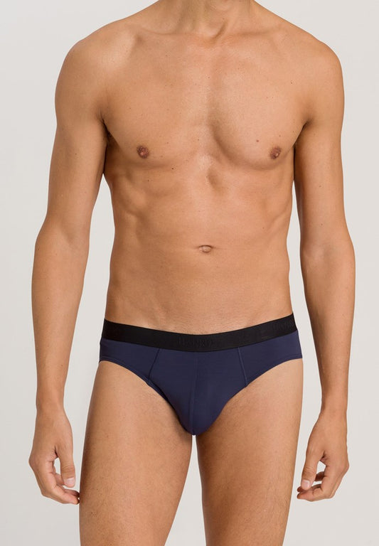 The Micro Touch-Briefs By Hanro in Midnight Navy