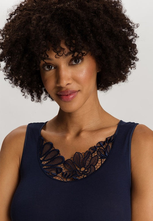 The Belina-Top By Hanro In Deep Navy