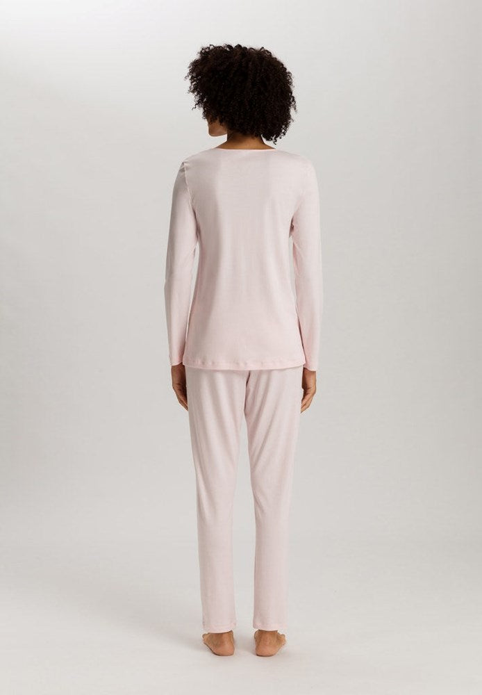 The Belina Nw-L/Slv Pajama By Hanro In Rosewater