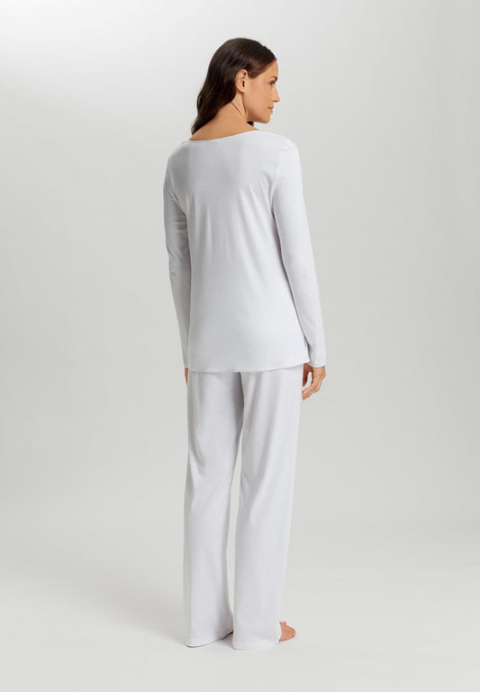 The Cotton Silk-L/Slv Pajama By Hanro in White