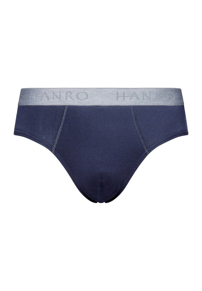 The Cotton Essentials-Briefs 2Pack By Hanro In Herbal Tea/Vintage Indigo