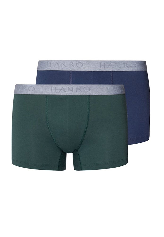 The Cotton Essentials-Pants 2Pack By Hanro In Herbal Tea/Vintage Indigo