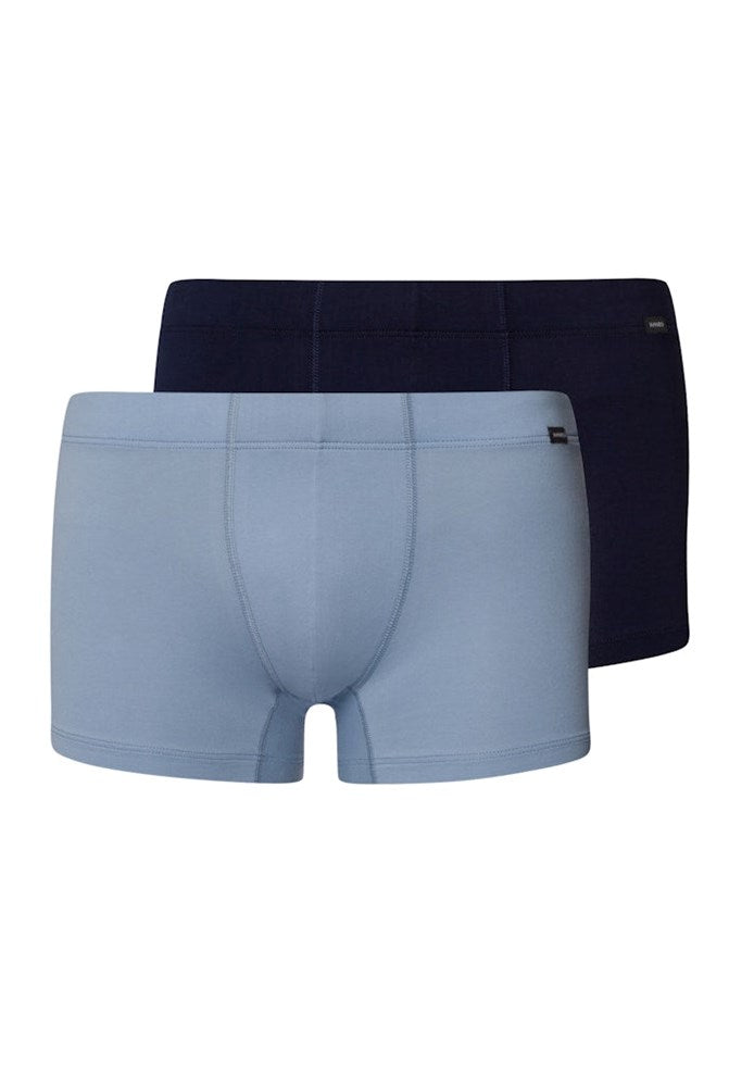 The Cotton Essentials-Pants 2Pack By Hanro In Deep Navy/Sea Breeze