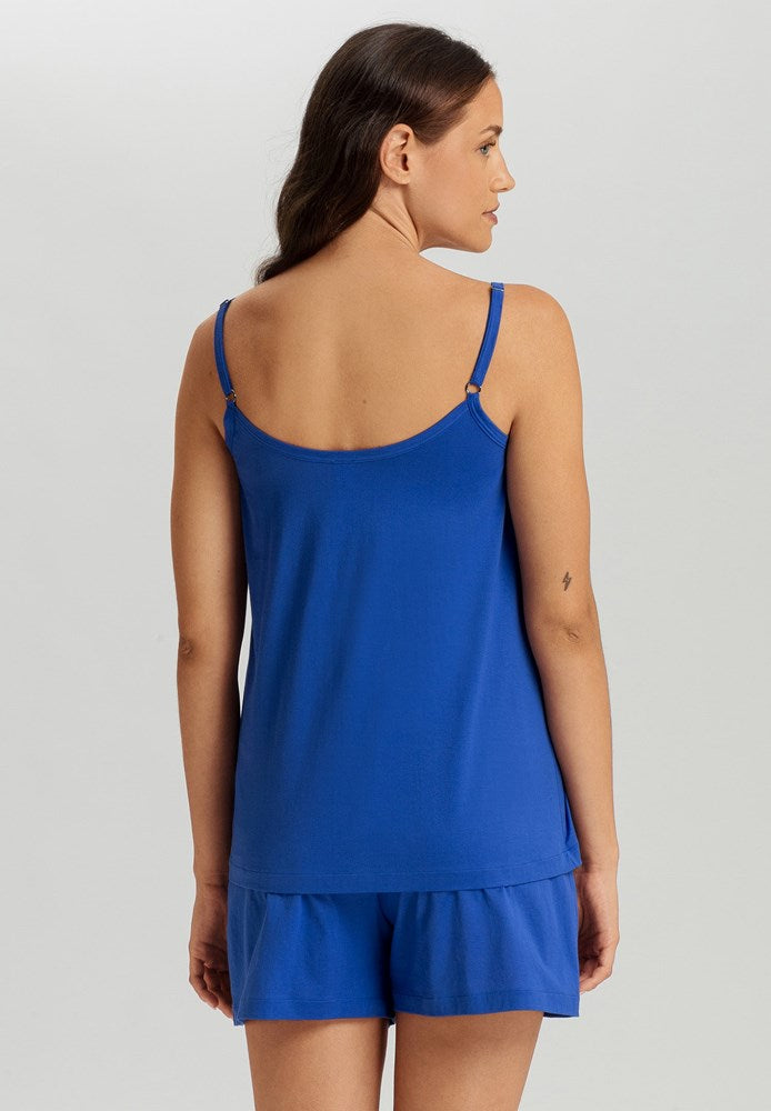 The Juliet-Slv/L Short Pajama By Hanro In Dazzling Blue