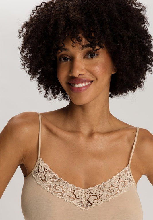 The Moments-Spaghetti Top By Hanro In Iced Cappuccino