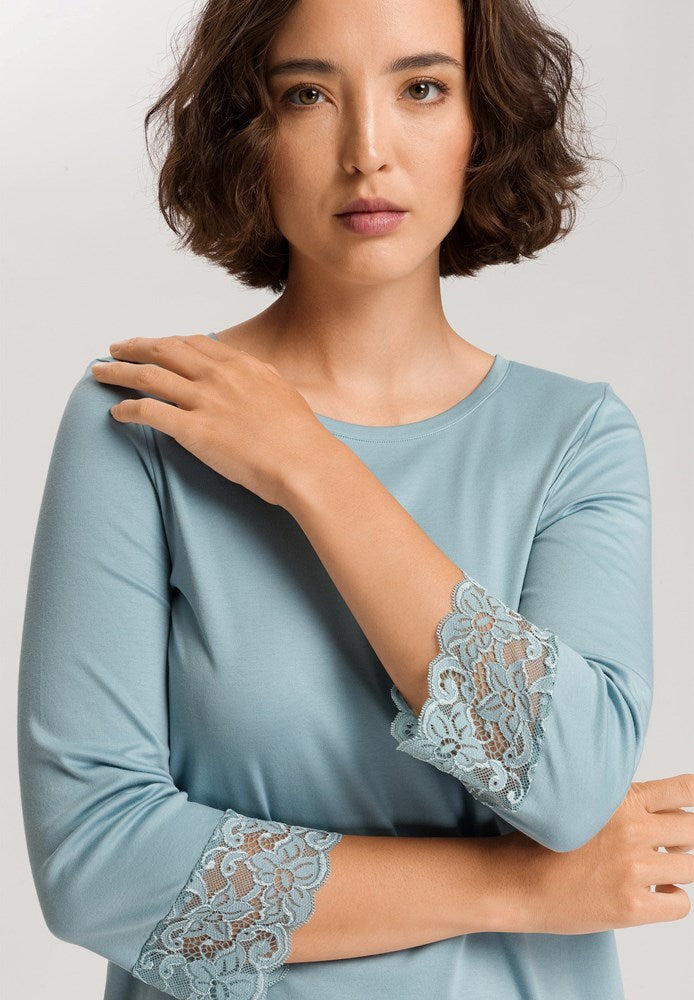 The Moments Nw-3/4 Slv Pajama By Hanro in Tourmaline Blue