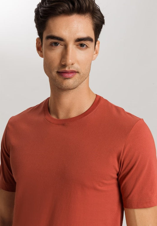 The Living Shirts-Short Sleeve Shirt By Hanro In Chutney