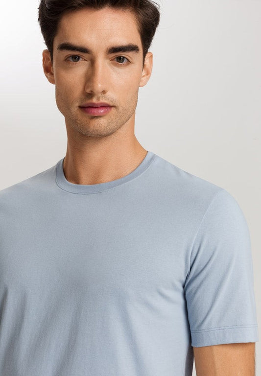 The Living Shirts-Short Sleeve Shirt By Hanro In Sea Breeze