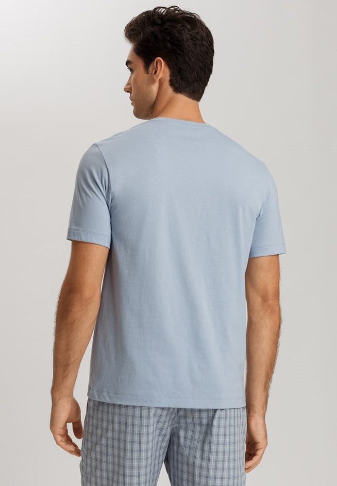 The Living Shirts-Short Sleeve Shirt By Hanro In Sea Breeze