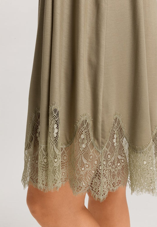 The Melia-Spaghetti Dress 95cm By Hanro In Silver Sage