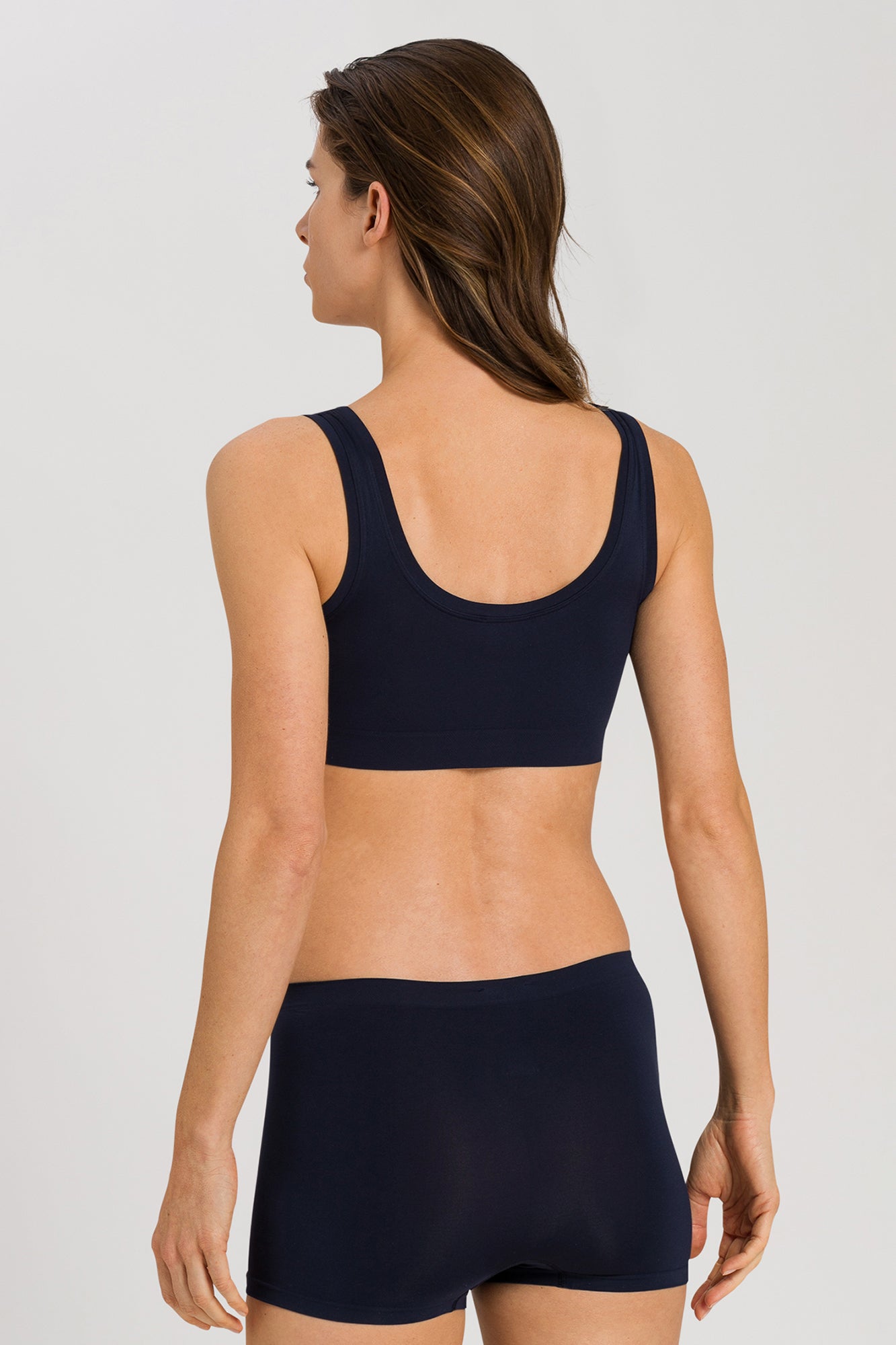 The Touch Feeling Crop Top By HANRO In Deep Navy