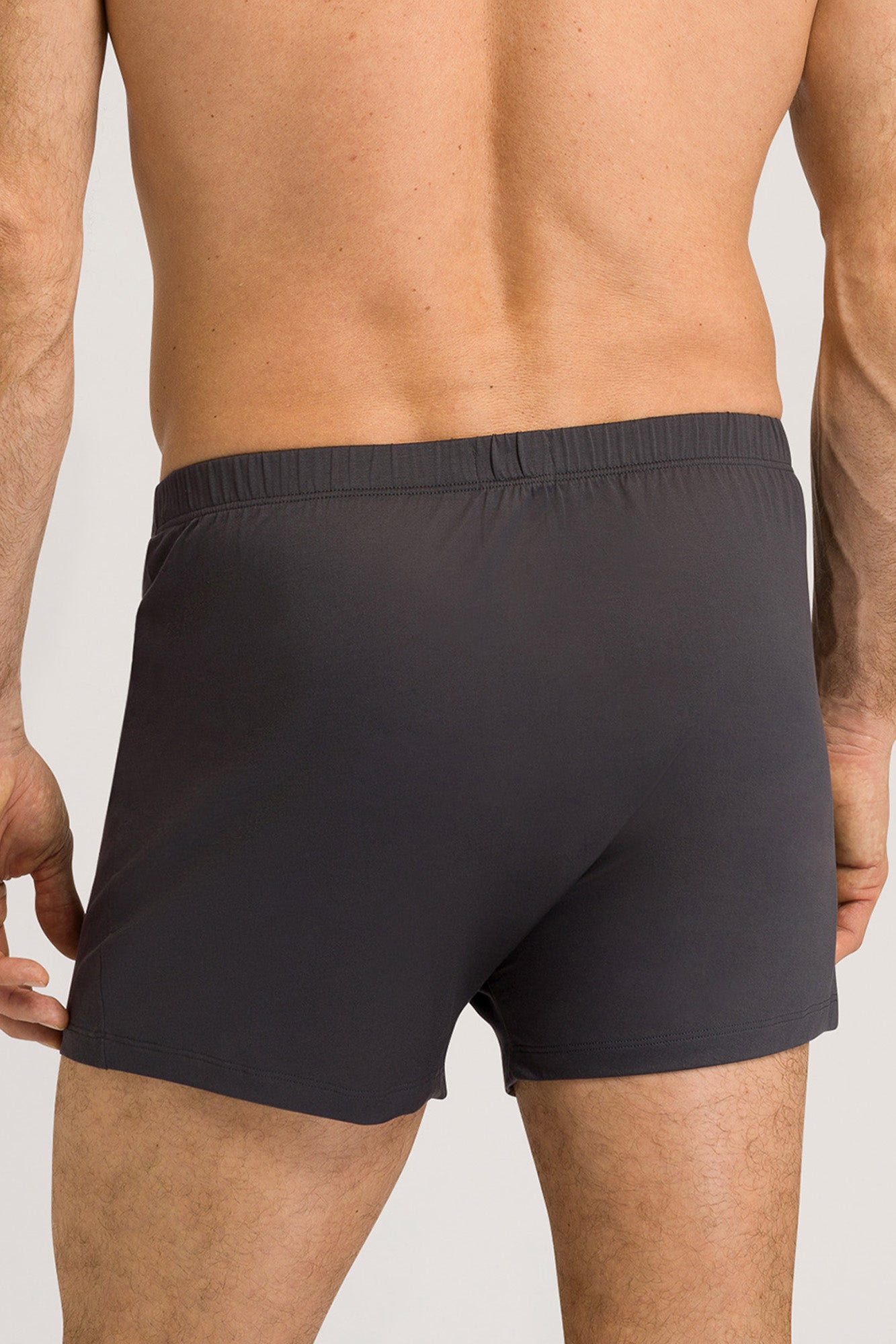 The Cotton Sporty Boxers By HANRO In Dark Shale