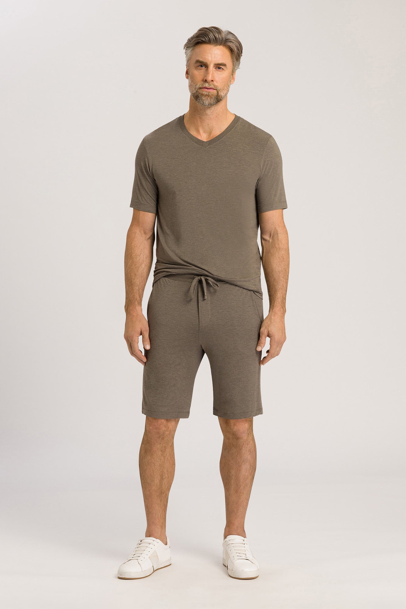 The Casual Short Pants By HANRO In Dark Elmwood Melange