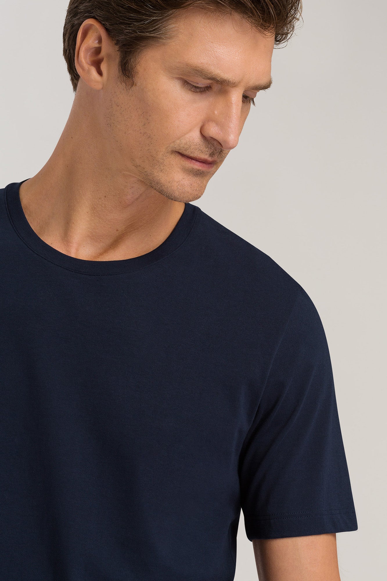 The Short Sleeve Living Shirt By HANRO In Deep Navy
