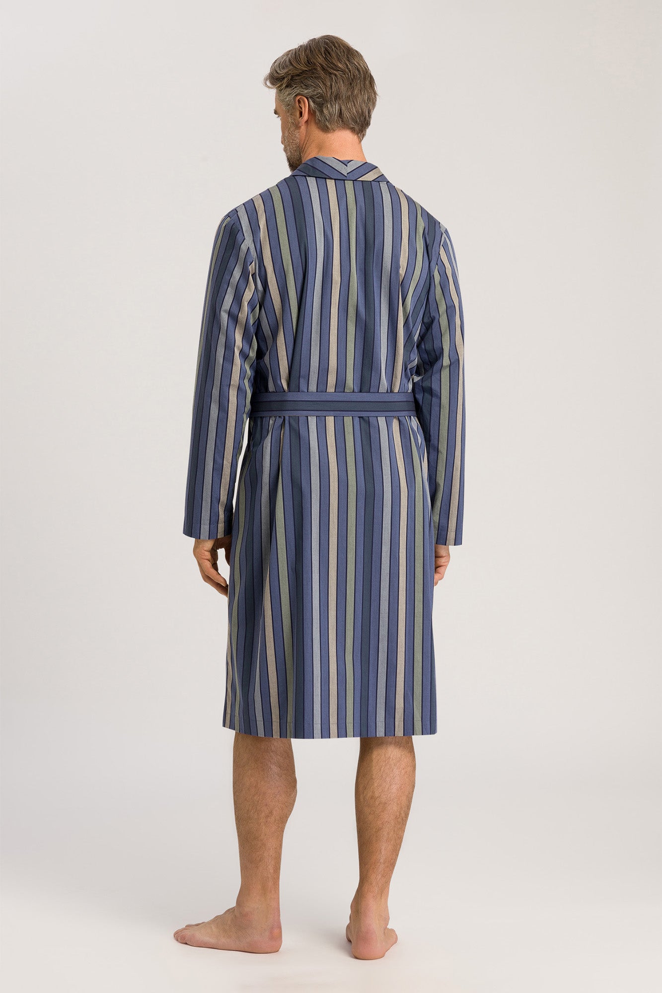 The Night & Day Robe By HANRO In Everblue Stripe
