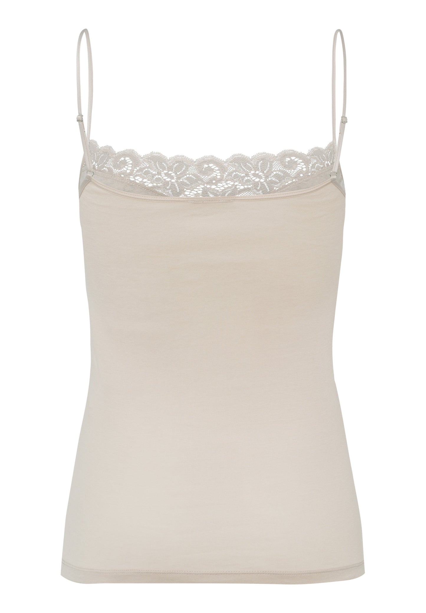 Moments Spaghetti Top - Fine Rib, Lace