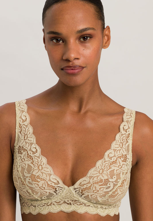 The Moments-Soft Cup Bra By Hanro in Moss Green