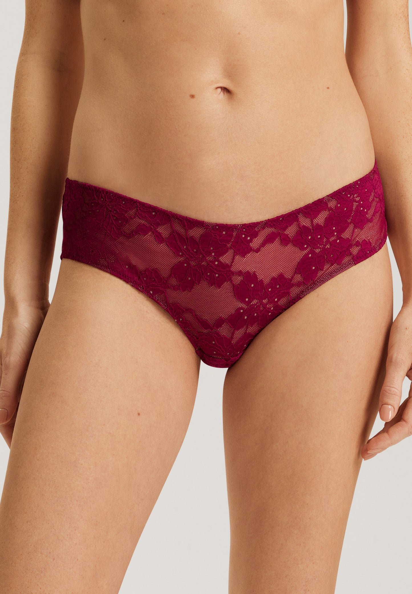 The Anais Mini Brief By HANRO In Deep Poppy