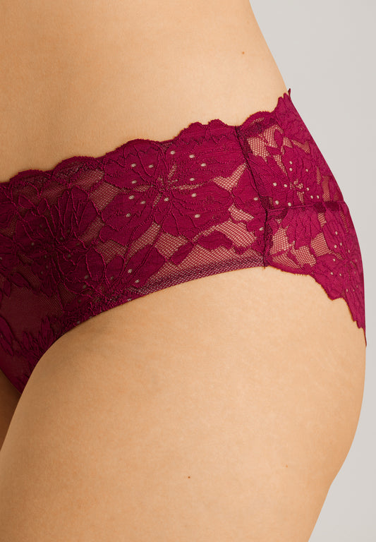 The Anais Midi Briefs By HANRO In Deep Poppy