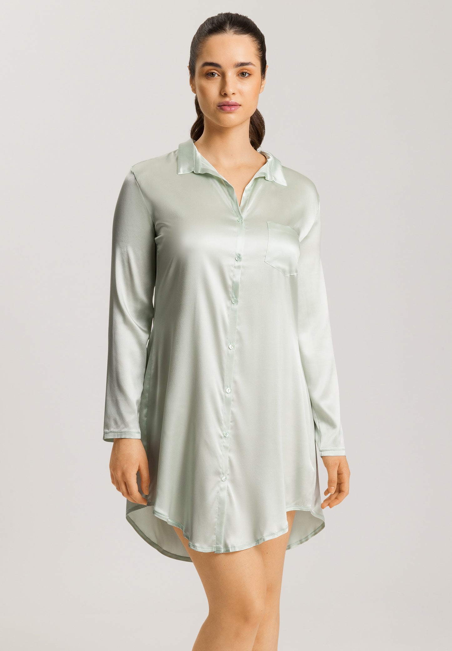 The Grand Central Nightdress By HANRO In White Sage
