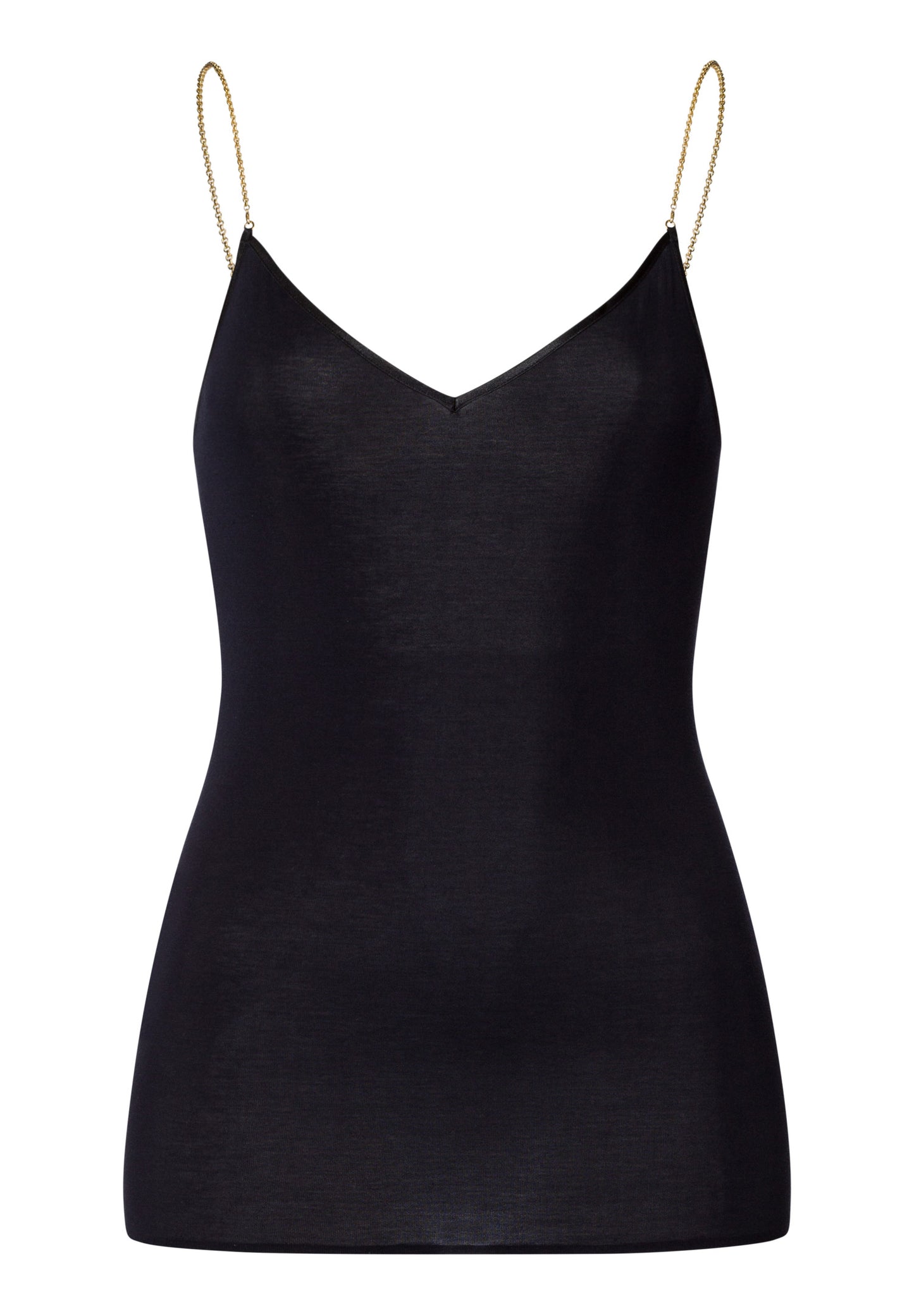 The Cotton Seamless-Spaghetti Top By Hanro in Black
