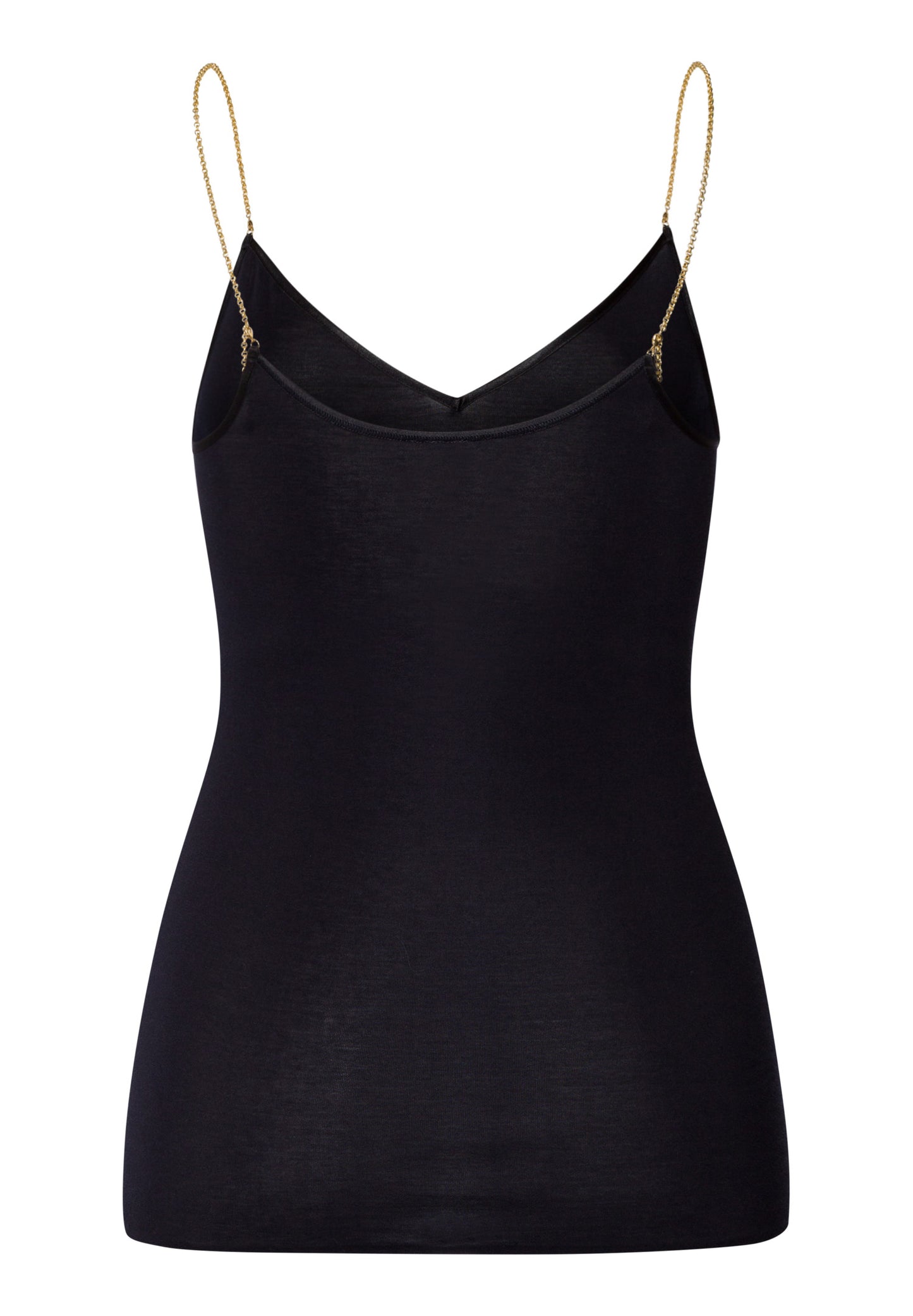 The Cotton Seamless-Spaghetti Top By Hanro in Black