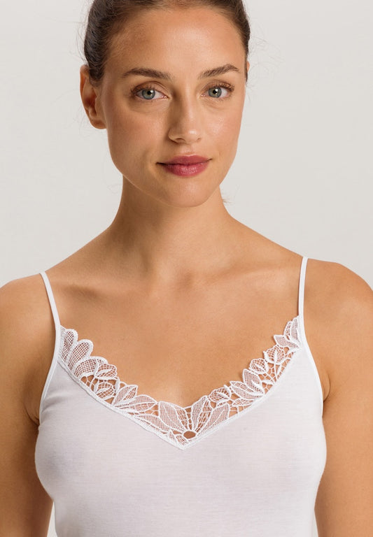 The Belina-Spaghetti Top By Hanro In White