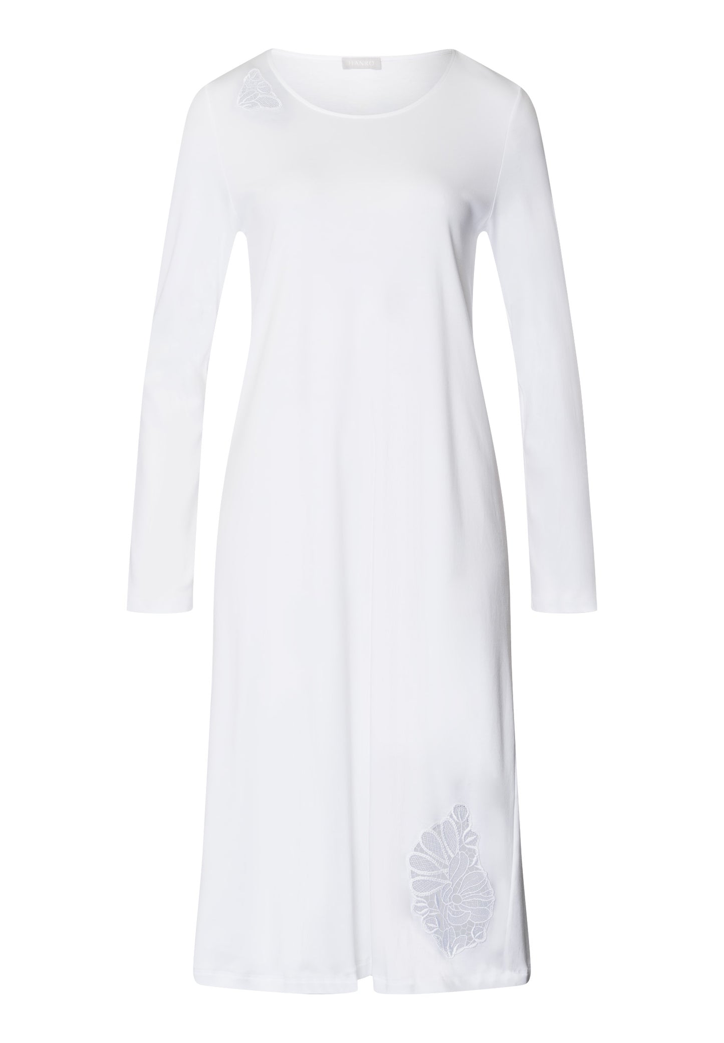 The Belina Nw-L/Slv Nightdress 110Cm By Hanro In White