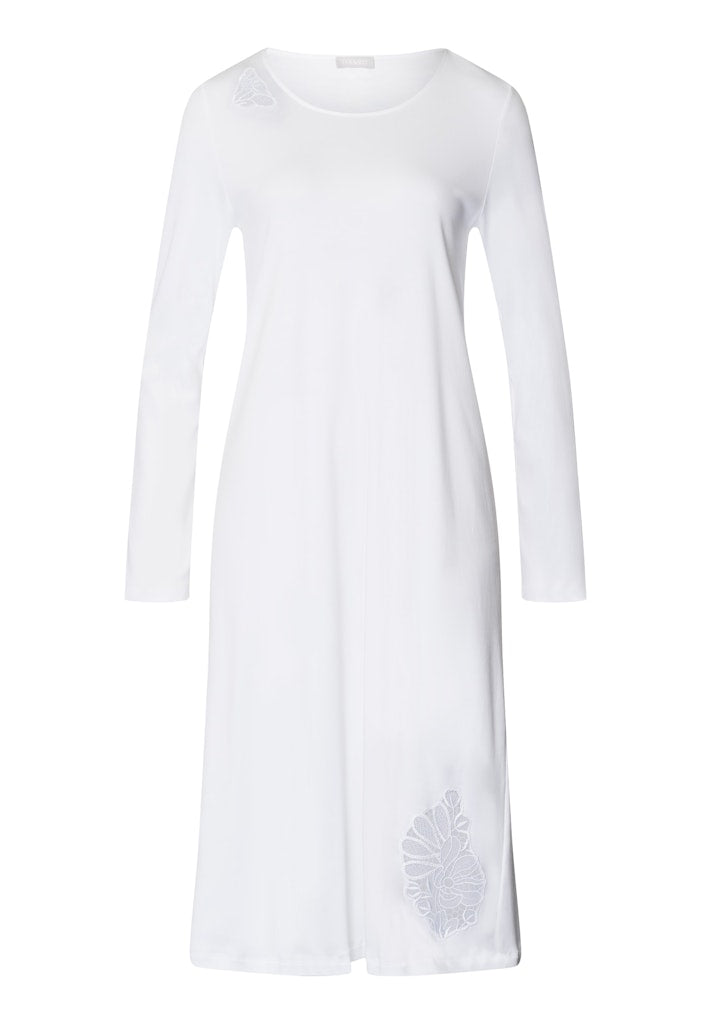 The Belina Nw-L/Slv Nightdress 110Cm By Hanro In White