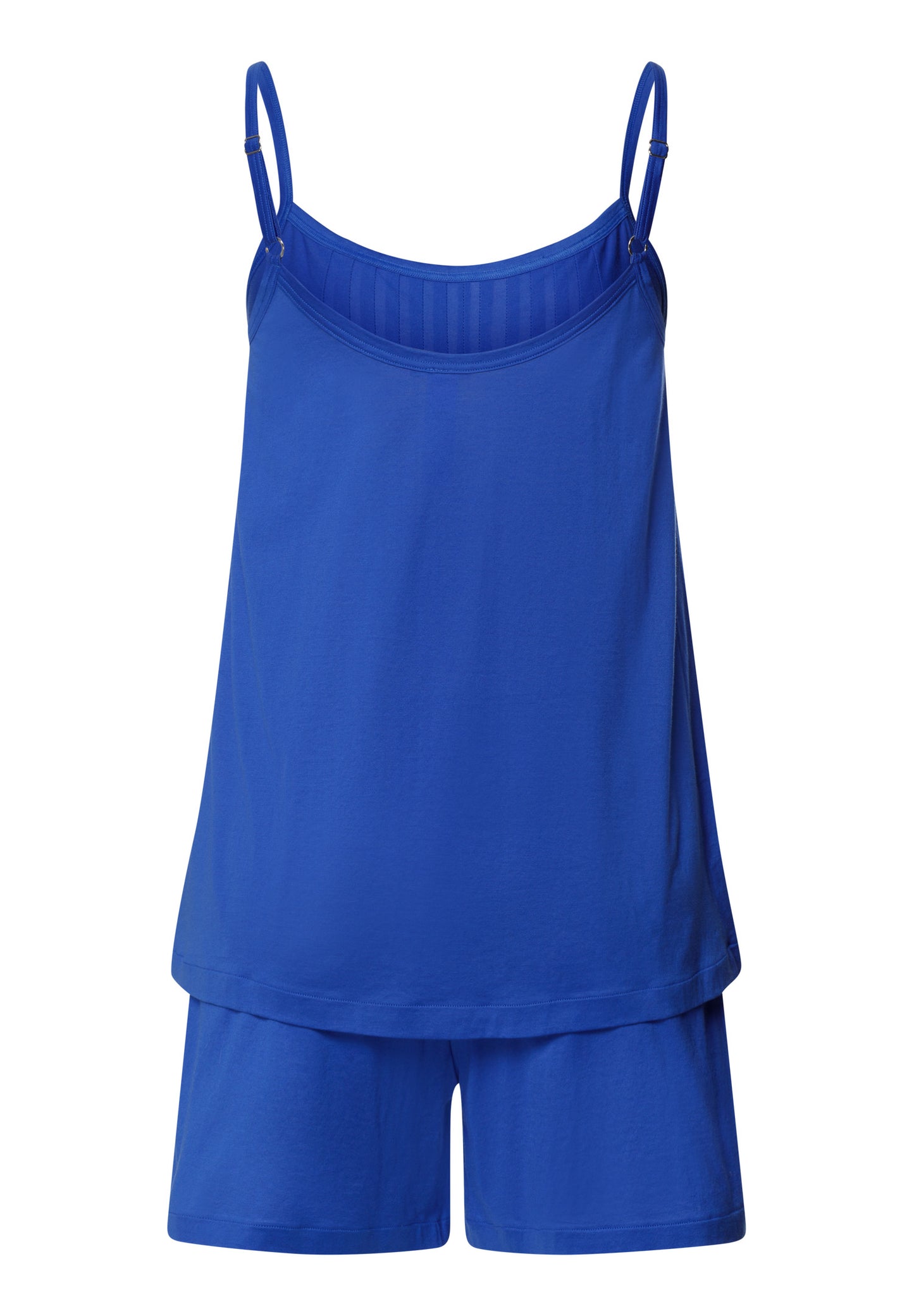 The Juliet-Slv/L Short Pajama By Hanro In Dazzling Blue
