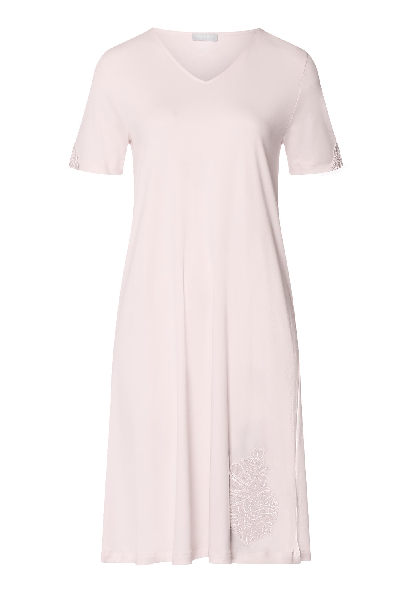 The Belina Nw-S/Slv Nightdress 100 Cm By Hanro In Rosewater
