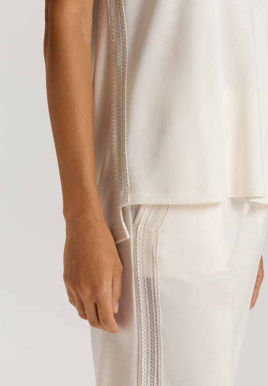 The Pure Comfort-Tank Top By Hanro In Misty White