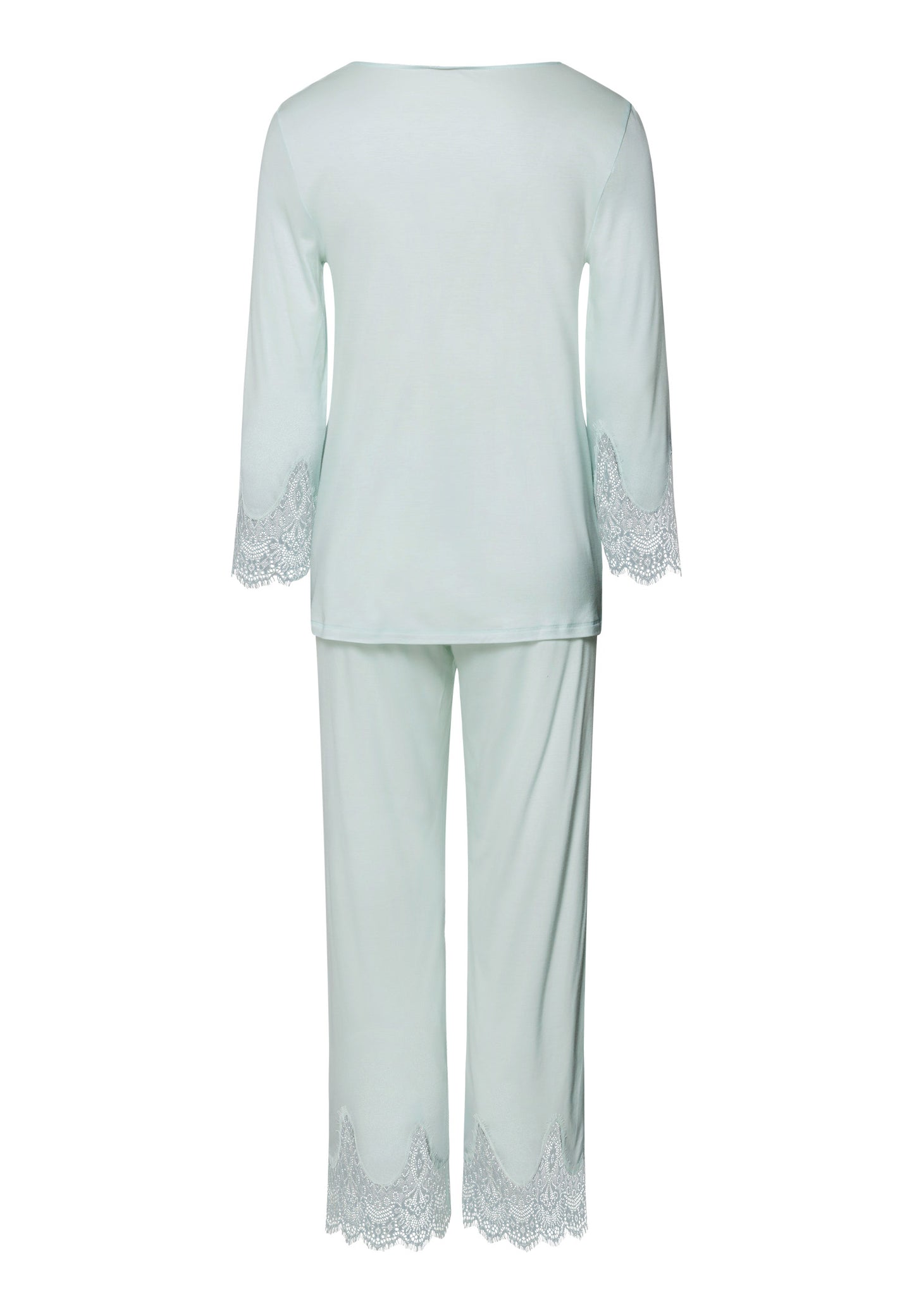 The Melia-Long Sleeve 7/8 Pj By Hanro In Ice Flow