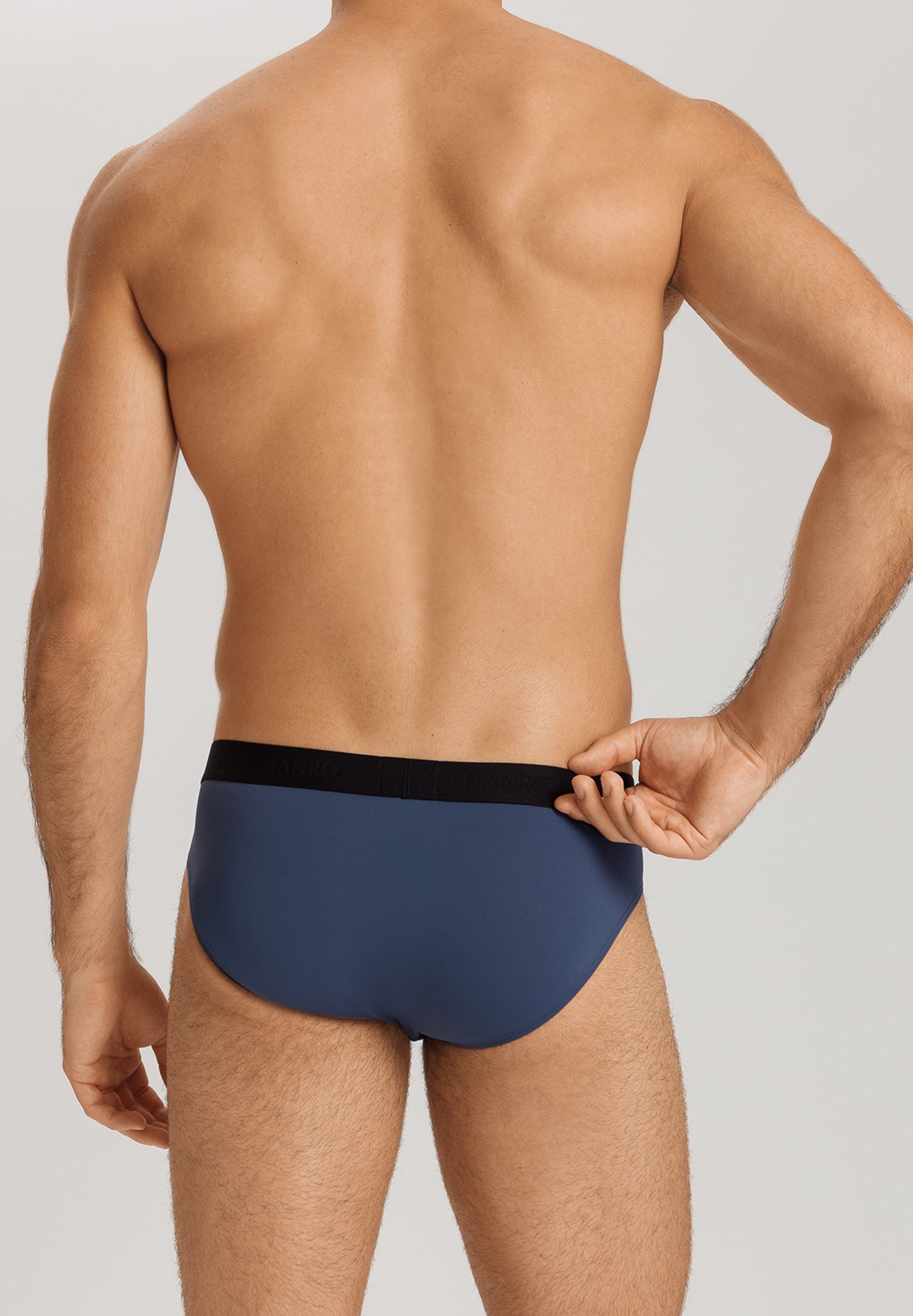 The Micro Touch-Briefs By Hanro In Vintage Indigo