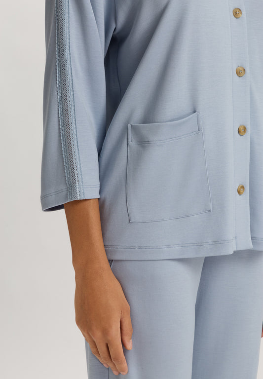 The Pure Comfort-Cardigan By Hanro In Sea Breeze