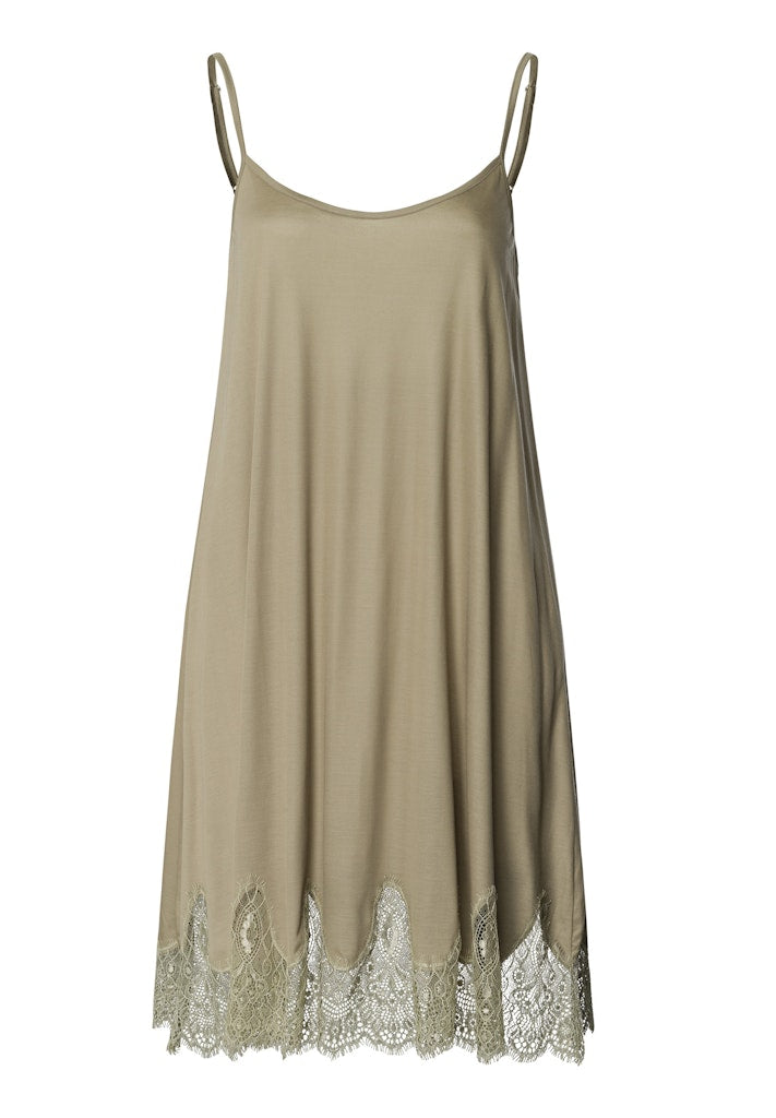 The Melia-Spaghetti Dress 95cm By Hanro In Silver Sage