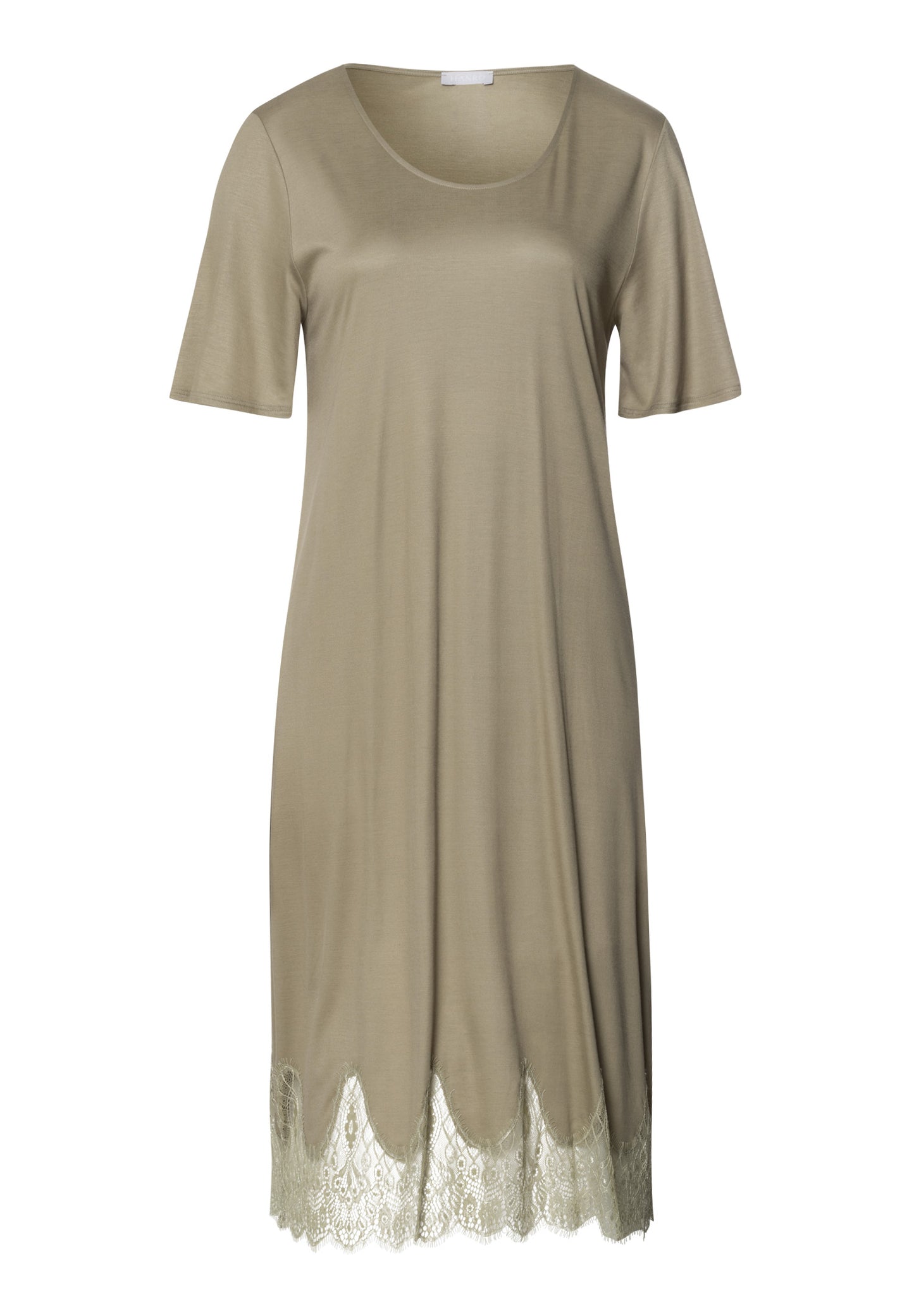 The Melia-S/Slv Nightdress 100 cm By Hanro In Silver Sage