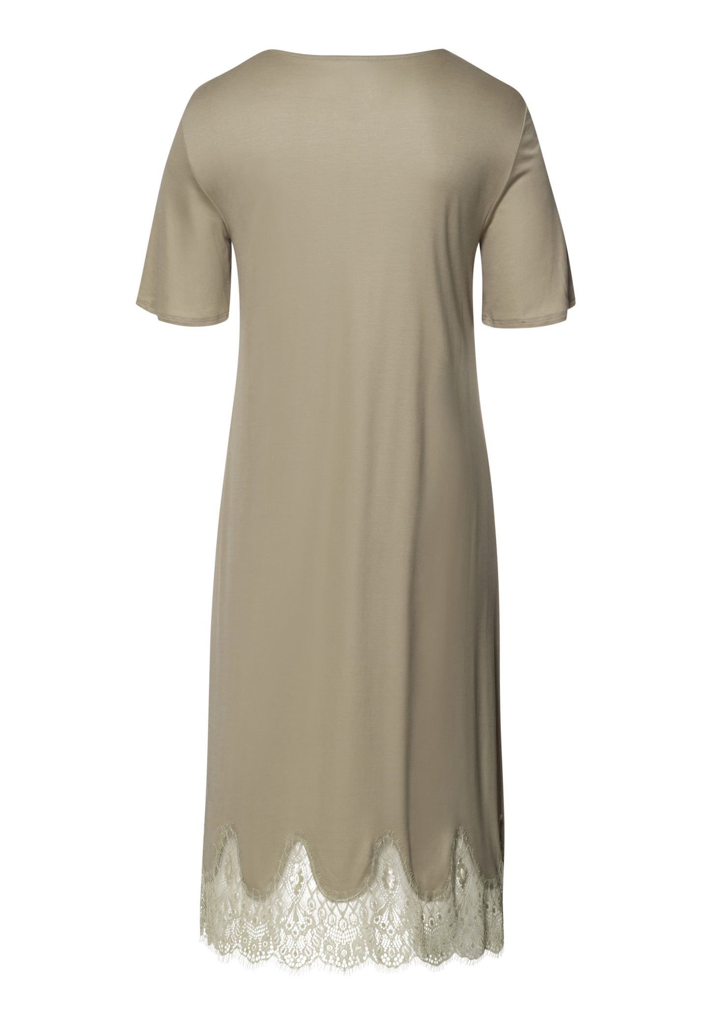 The Melia-S/Slv Nightdress 100 cm By Hanro In Silver Sage