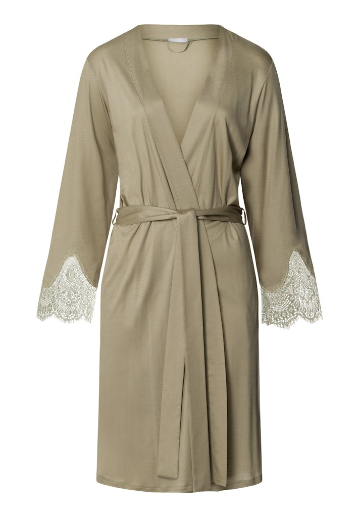 The Melia Robe By HANRO In Silver Sage