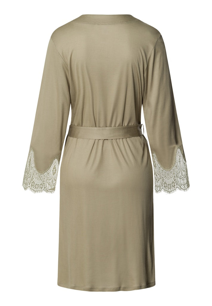 The Melia Robe By HANRO In Silver Sage