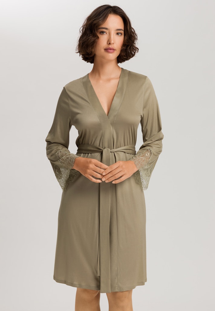 The Melia Robe By HANRO In Silver Sage
