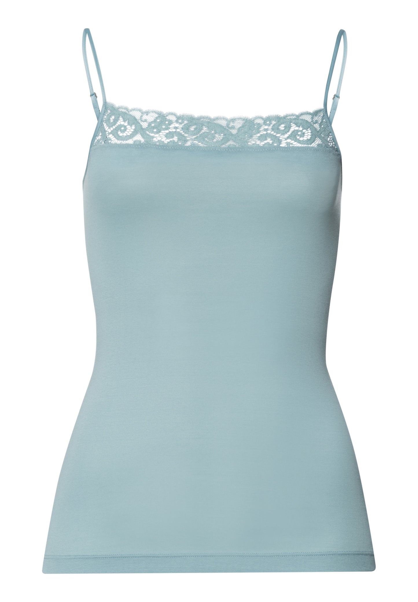 The Moments-Spaghetti Top By Hanro in Tourmaline Blue