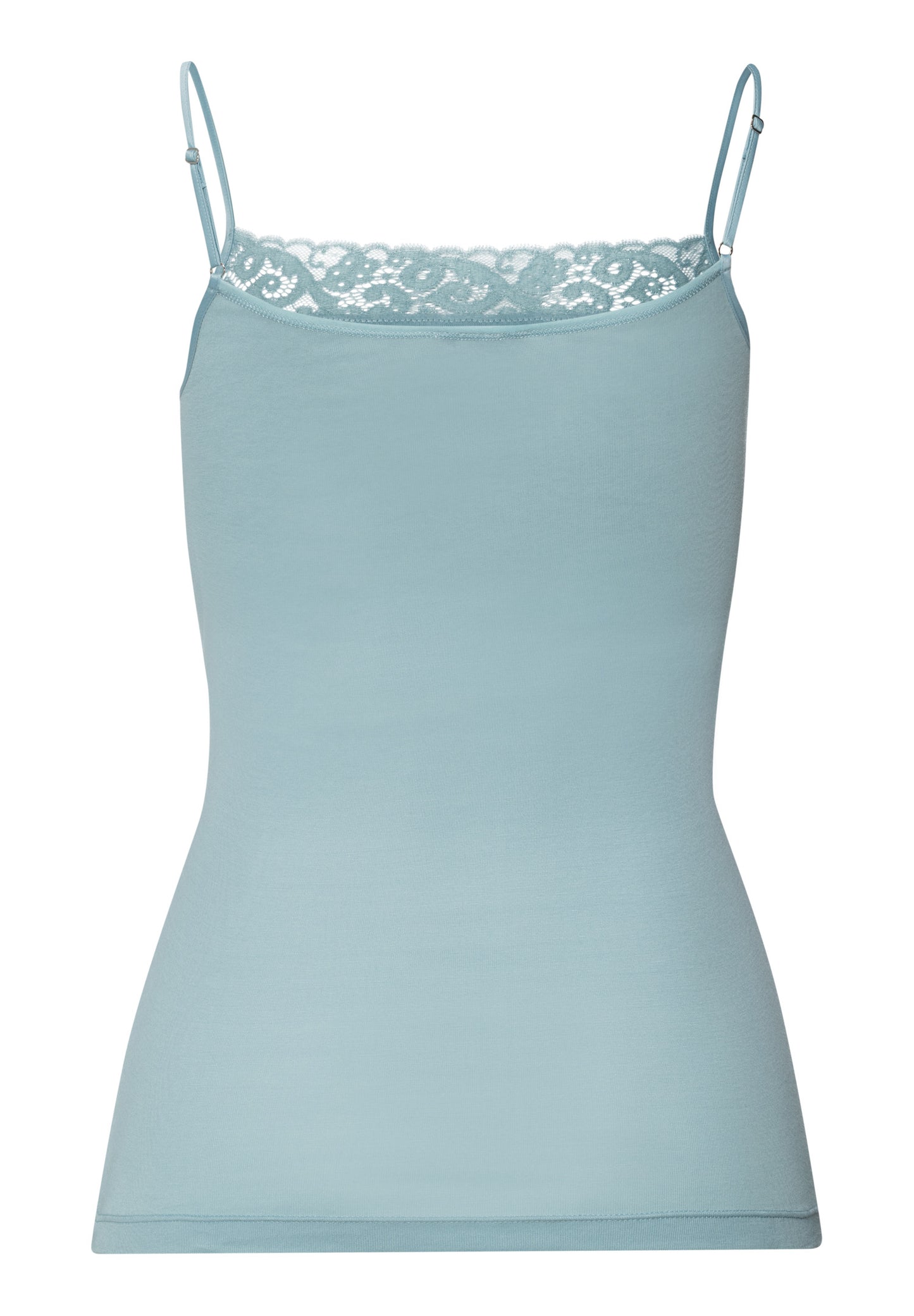 The Moments-Spaghetti Top By Hanro in Tourmaline Blue