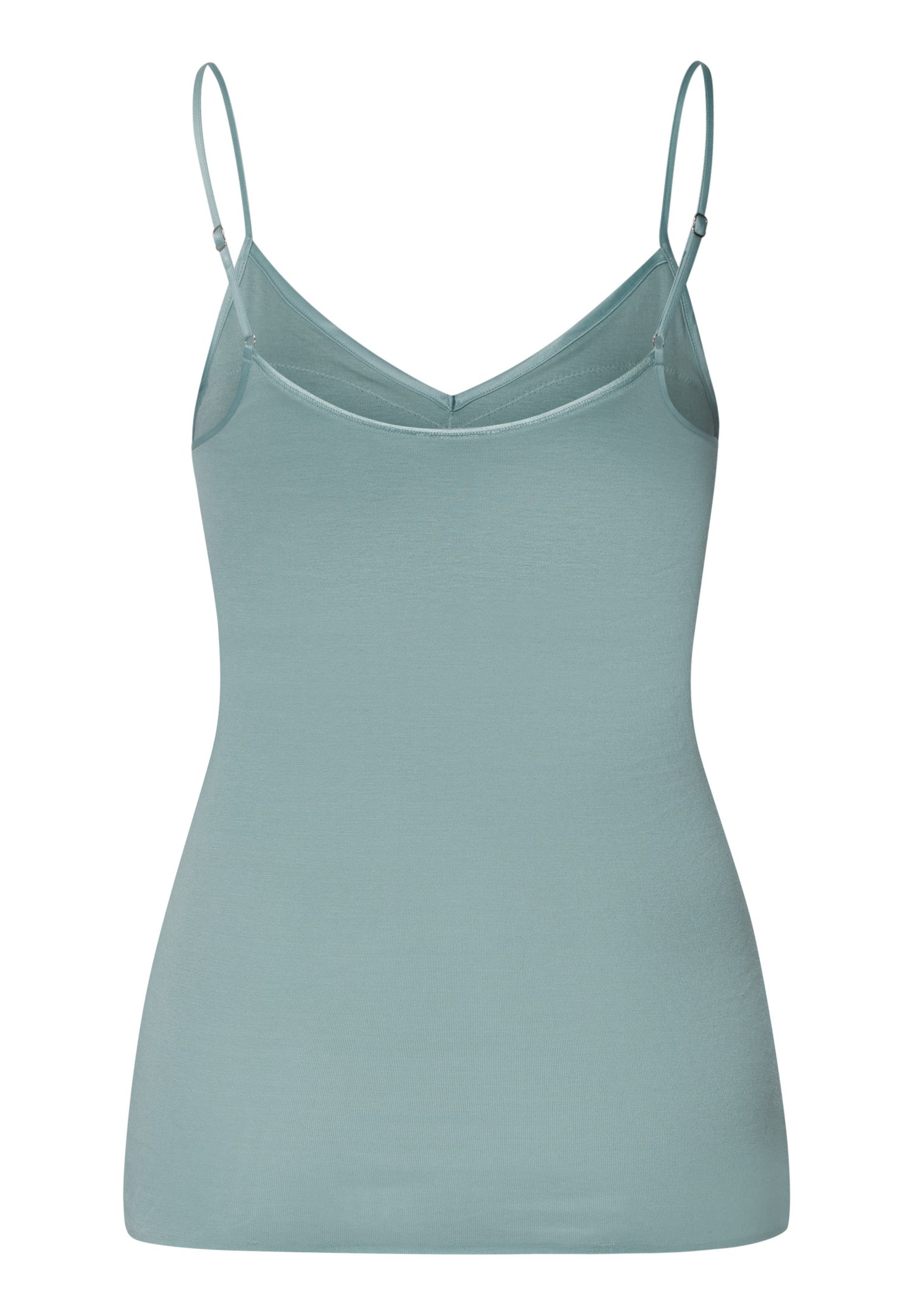 The Cotton Seamless-Spaghetti Top Padded By Hanro in Tourmaline Blue