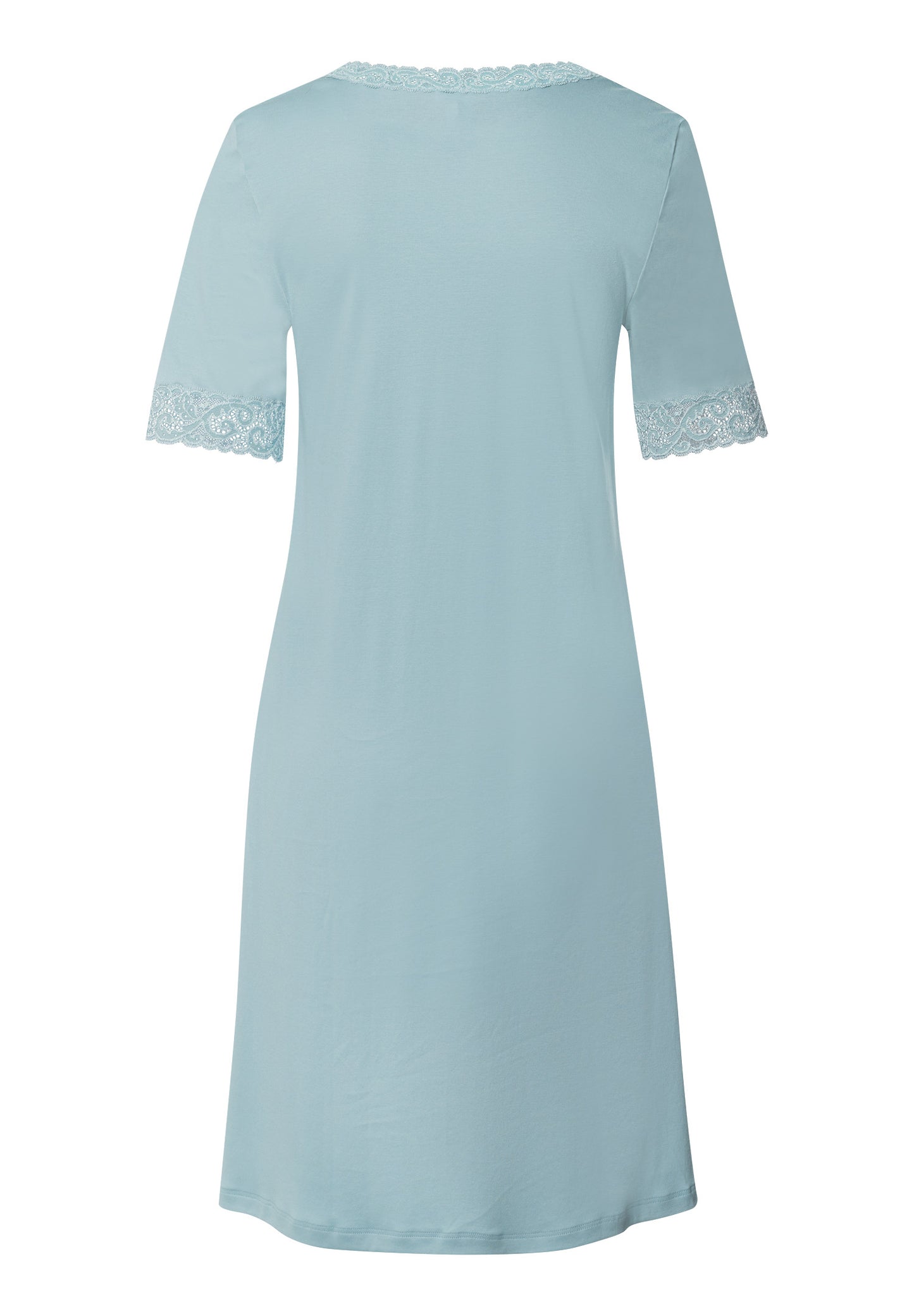 The Moments Nw-S/Slv Nightdress 100 Cm By Hanro in Tourmaline Blue