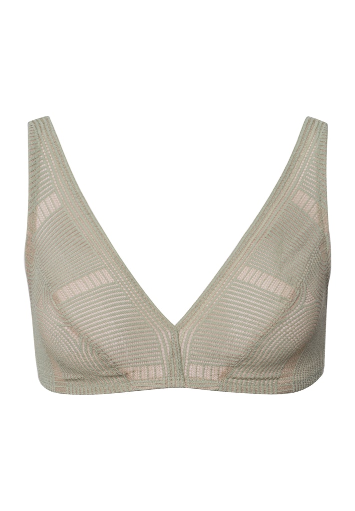 The Martha-Soft Cup Bra By Hanro In Crystal Green